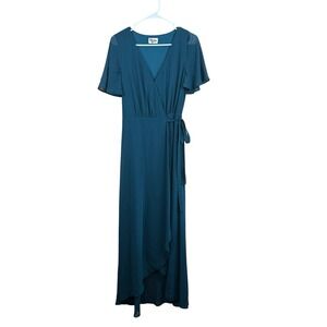 Show Me Your Mumu Sophia Wrap Dress Green Size‎ Small EUC